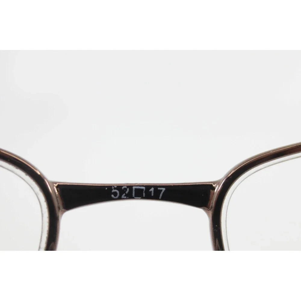 SP 7003 CHNT Brown Semi Rimless Rectangular Eyeglass Frames 52-17-135 Floral Arm
